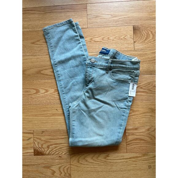 NWT Old Navy Super Skinny Jeans Light Wash Size 12 Tall JL - Picture 1 of 13